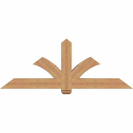 Ekena Millwork Redmond Smooth Timber Gable Bracket, Western Red Cedar, 72"W x 27"H x 5 1/2"D x 5 1/2"F, 9/12 Pitch GBW072X27X0606RED00SWR